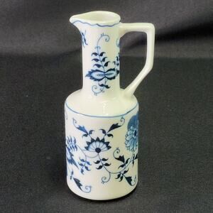 Blue Danube Porcelain Vinegar/Oil Cruet Onion Pattern DISCONTINUED No Lid